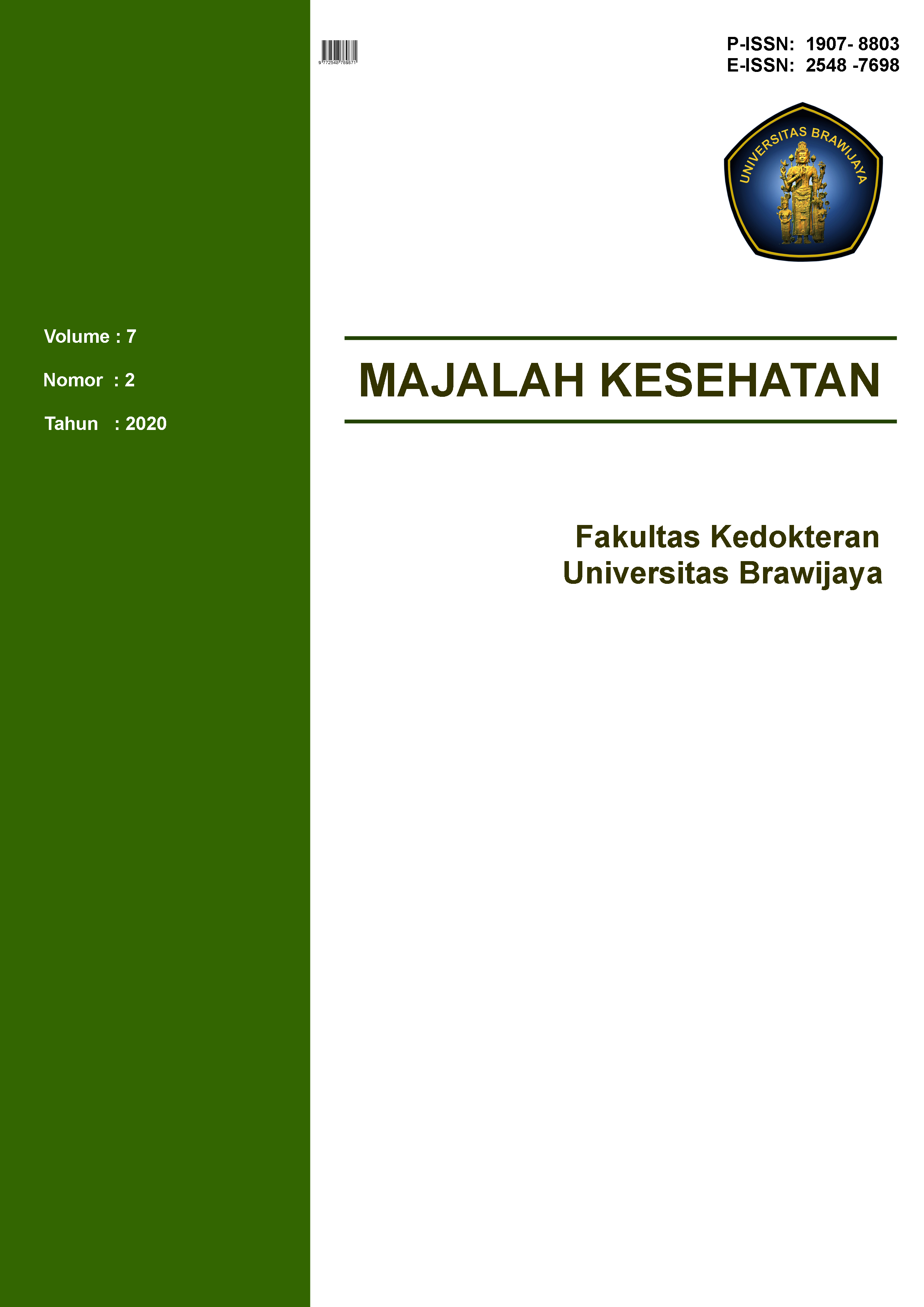 					View Vol. 7 No. 2 (2020): Majalah Kesehatan
				