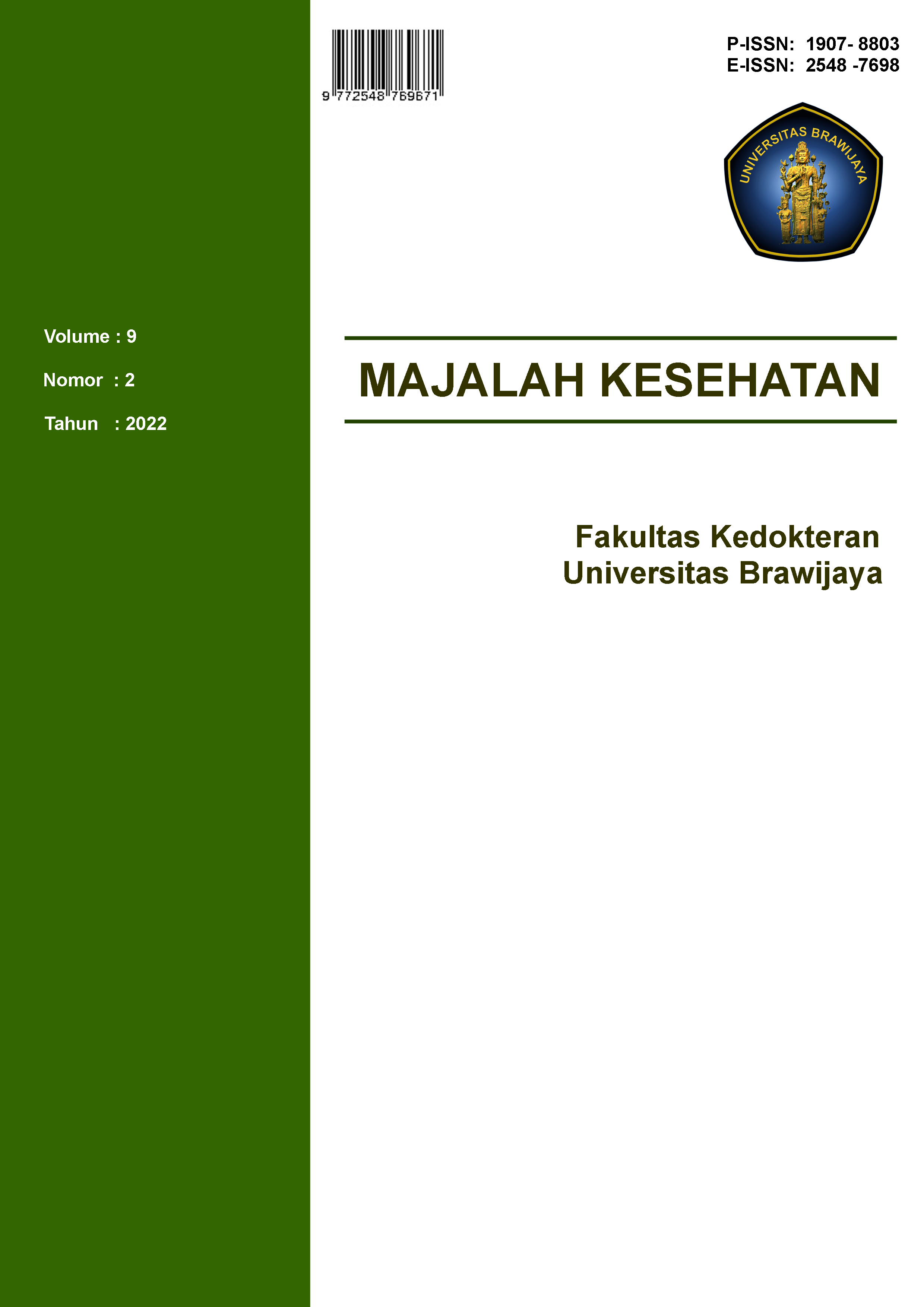 					View Vol. 9 No. 2 (2022): Majalah Kesehatan
				